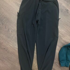 All in Motion Black Cargo Pants with Tapered Legs